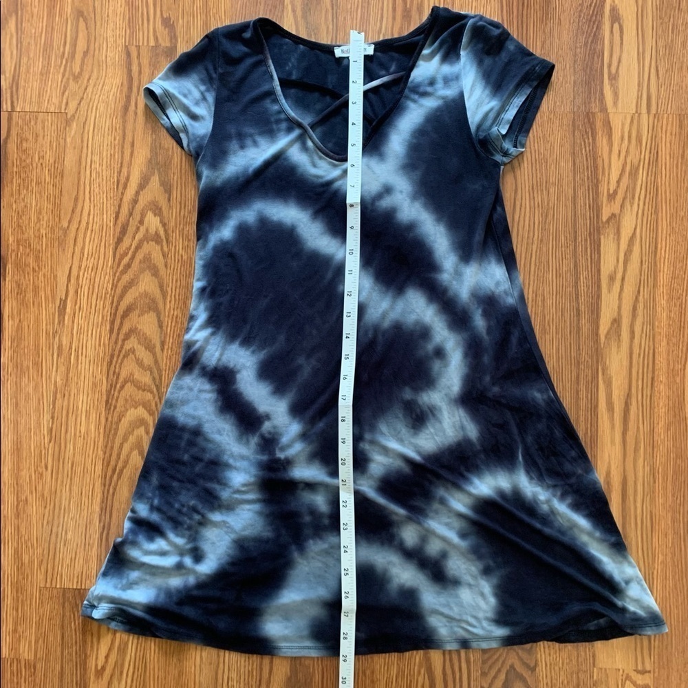ROLLA COSTER Small Tie Dye Blue short sleeve T-shirt Dress - Picture 12 of 16